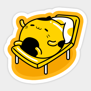 yellow cat hello summer Sticker